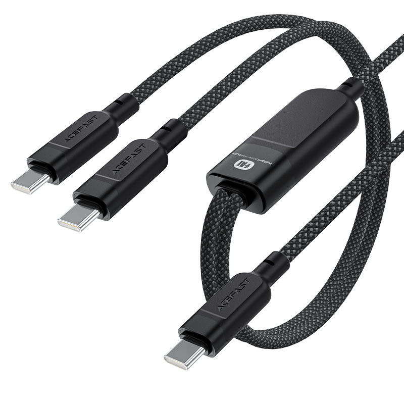 Acefast C5 - 11 USB - C to 2xUSB - C Cable – 100W Fast Charge | 1.2m - Saif Al Najmi KwData CablesACEFASTSaif Al Najmi KwAcefast C5 - 11 USB - C to 2xUSB - C Cable – 100W Fast Charge | 1.2m